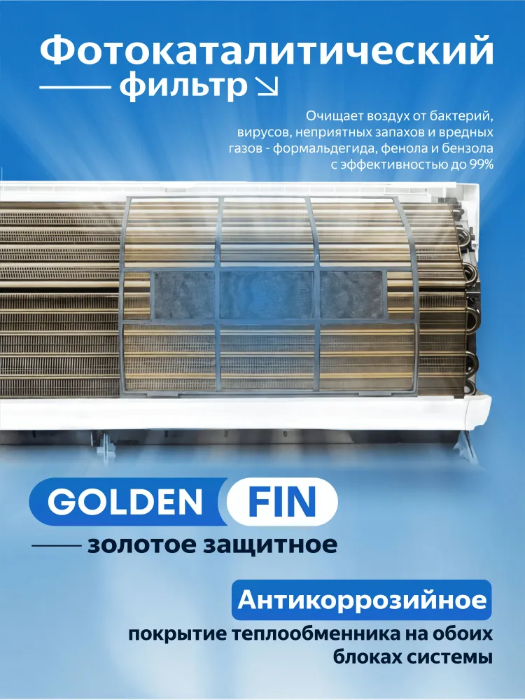 Сплит-система Midea Парамаунт R32 (Paramount R32) MSAG1-09HRN8-I/MSAG1-09HRN8-O On/Off — изображение 11